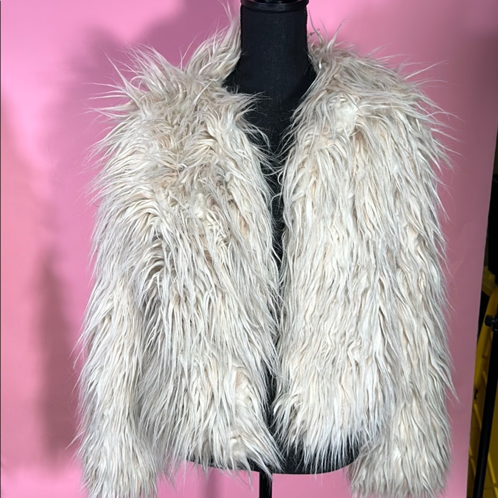 Ivory Faux Fur Jacket